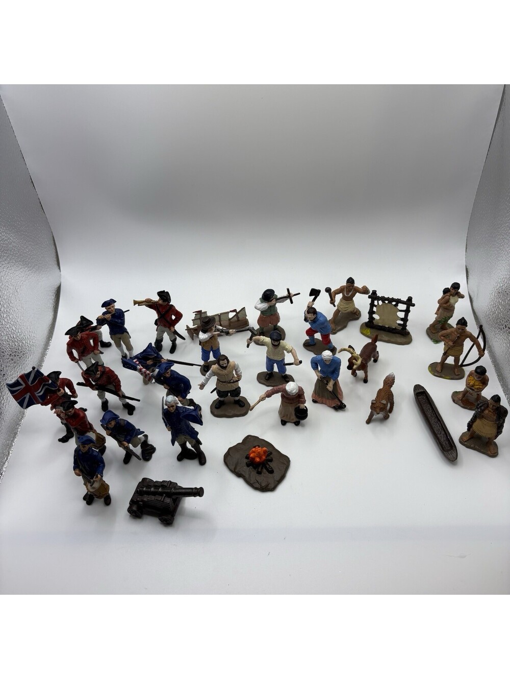 Safari Ltd Revolutionary War, Jamestown Settlers, Native Americans Toys Lot
